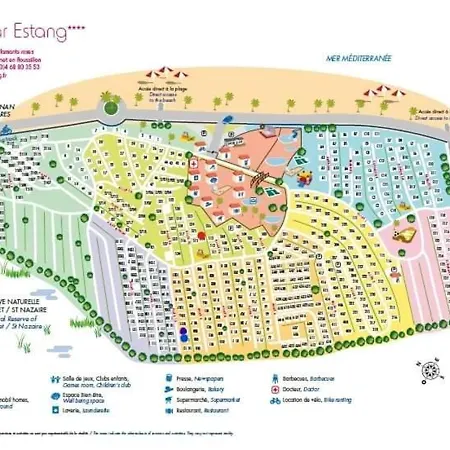 Mobil-home Confort Mar Estang A En Roussillon مكان تخييم كانيه